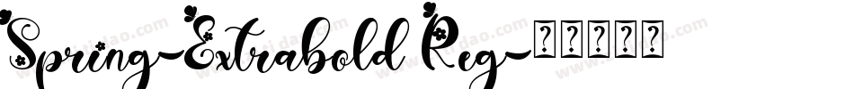 Spring-Extrabold Reg字体转换